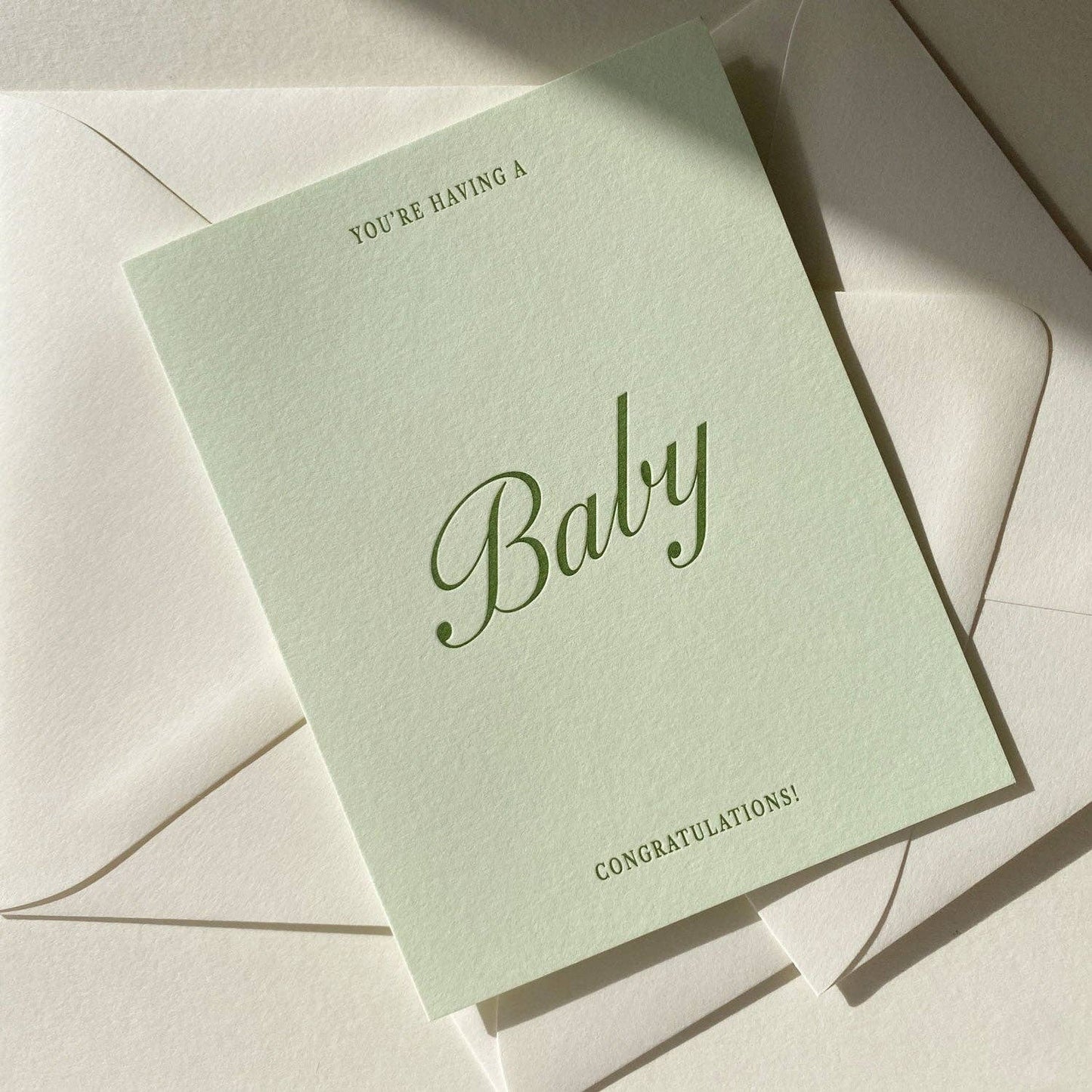 Letterpress Baby Greeting Card
