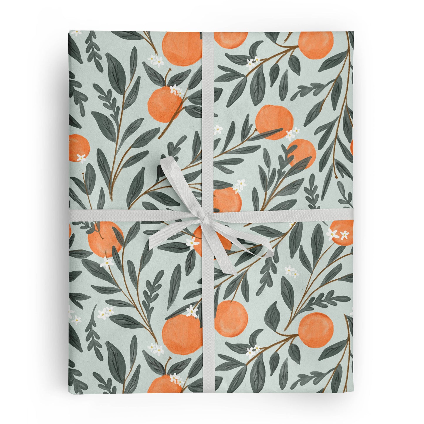 Orange Vine Wrapping Paper Roll
