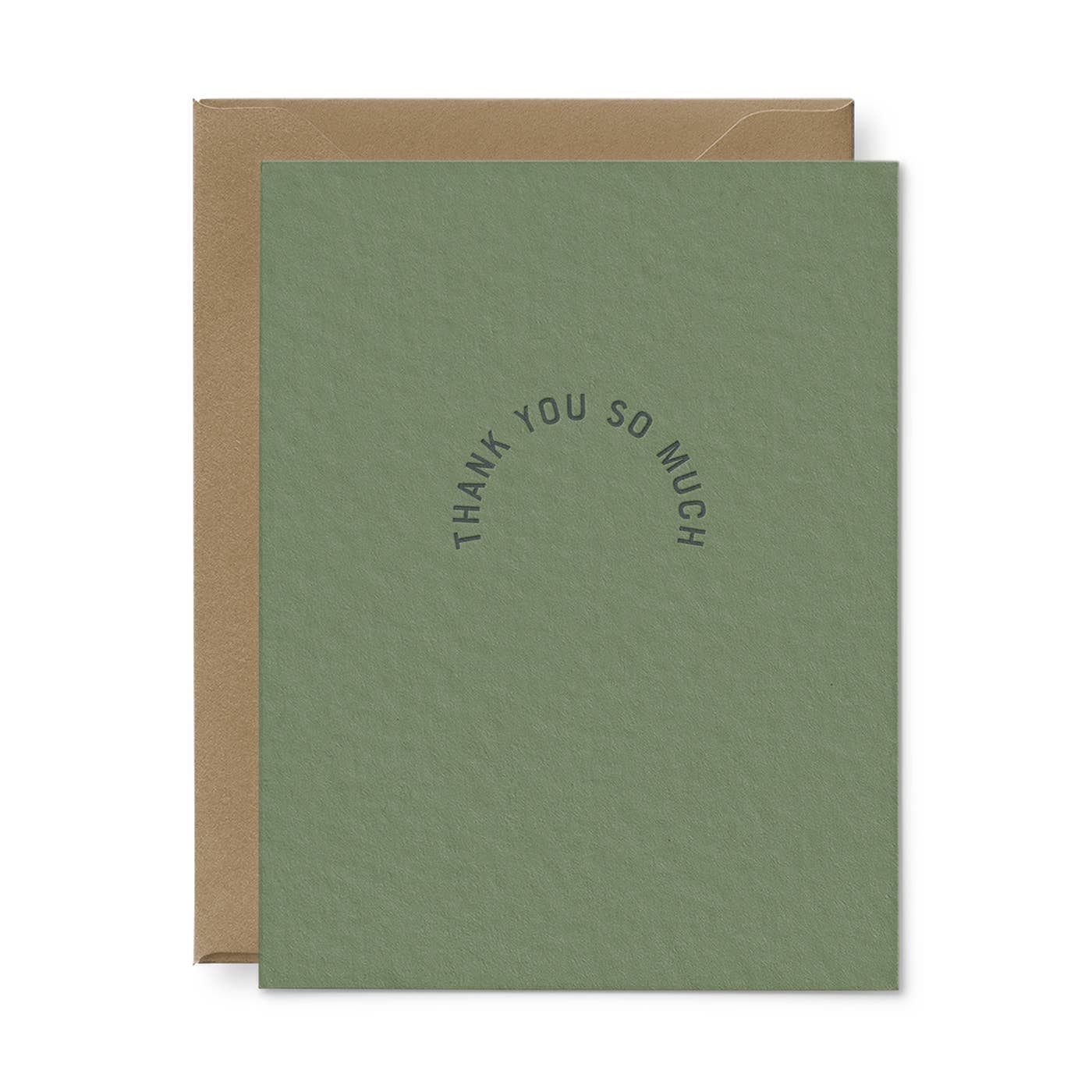 Thank You So Much Letterpress Greeting Card
