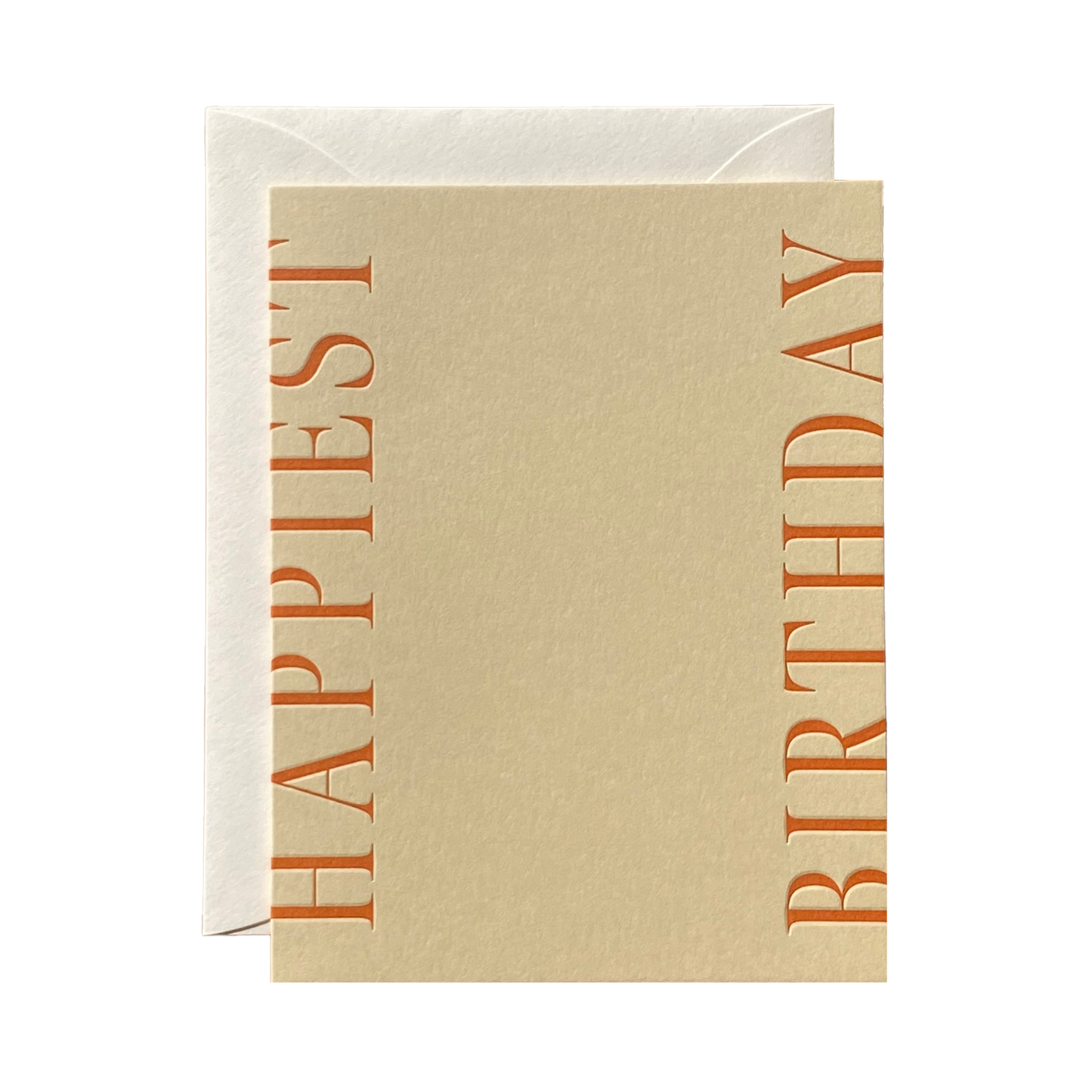 Letterpress Happiest Birthday Greeting Card