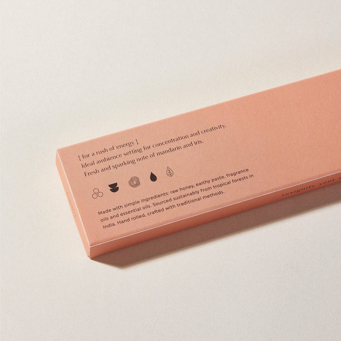 Natural Incense with Mandarin, Iris, Teakwood