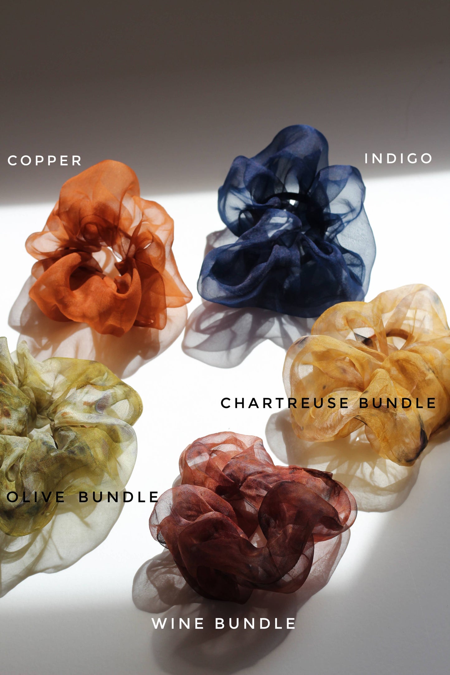 Silk Organza Watercolor Scrunchie