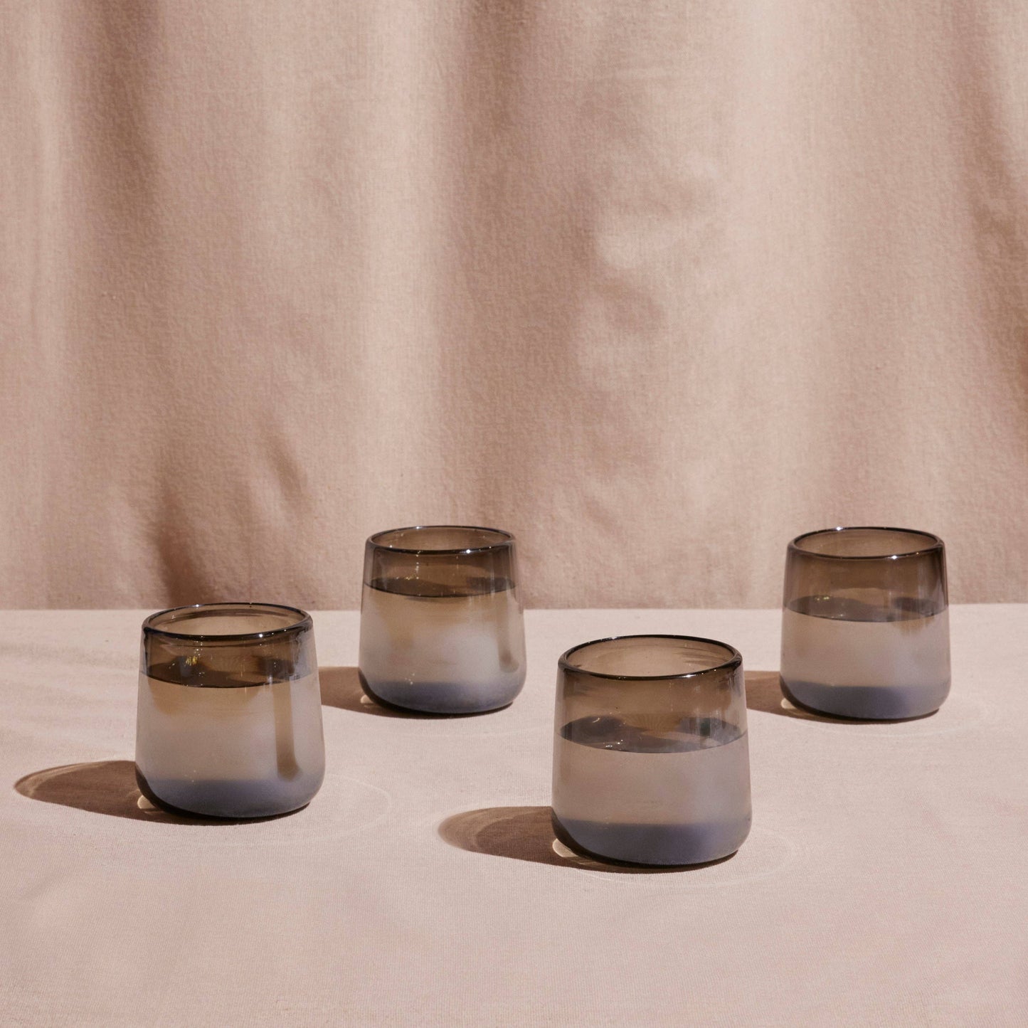 Mario Luster Smoke Glasses (Set of 4)