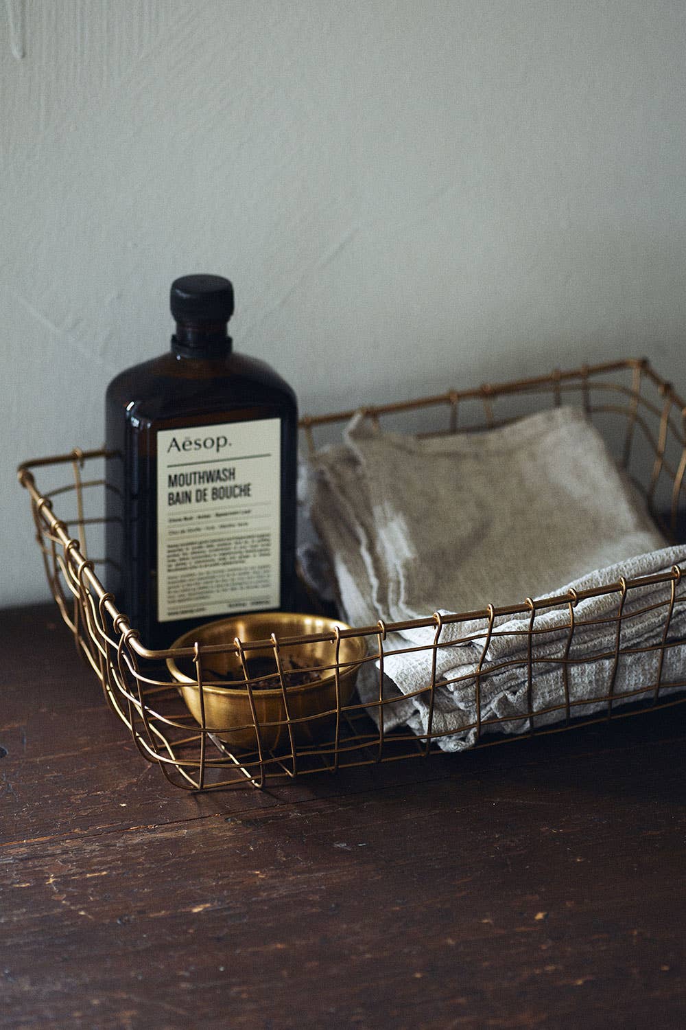 Brass Wire Basket (Rectangle)