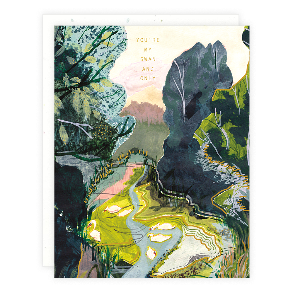 Swan and Only Greeting Card