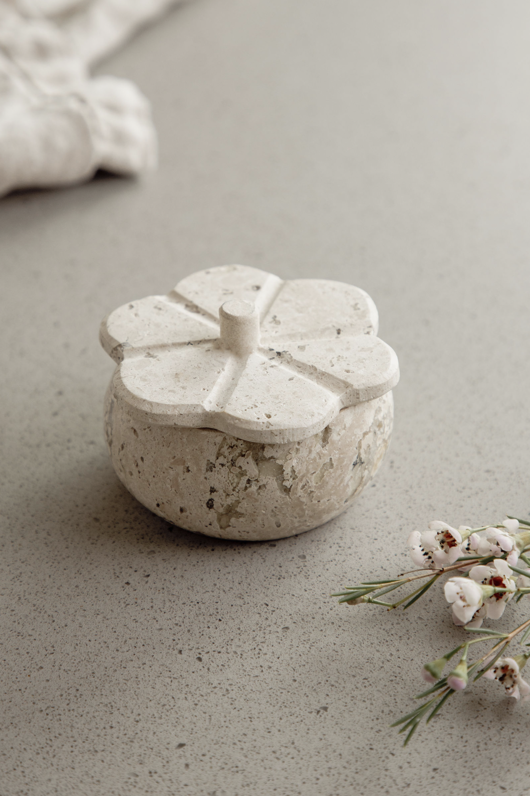 Travertine Trinket Box