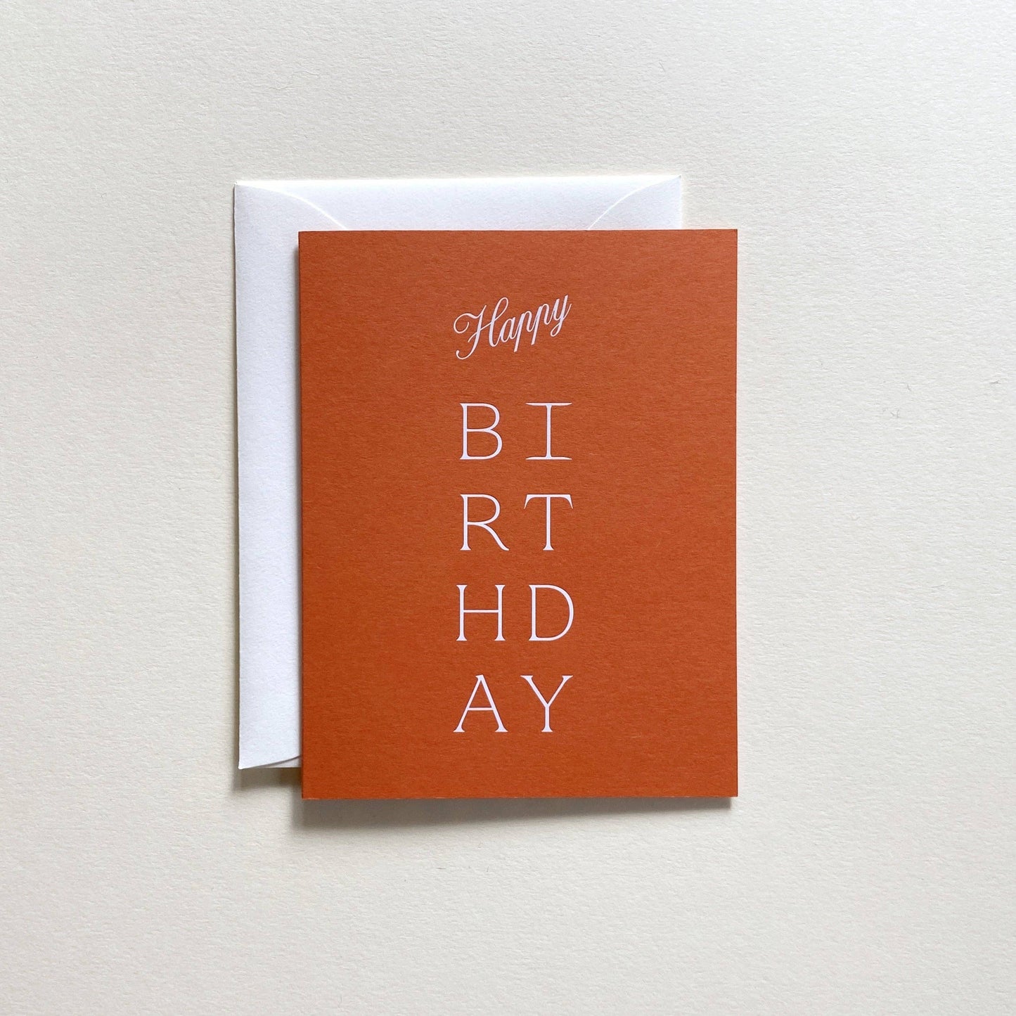 Letterpress Happy Birthday Greeting Card