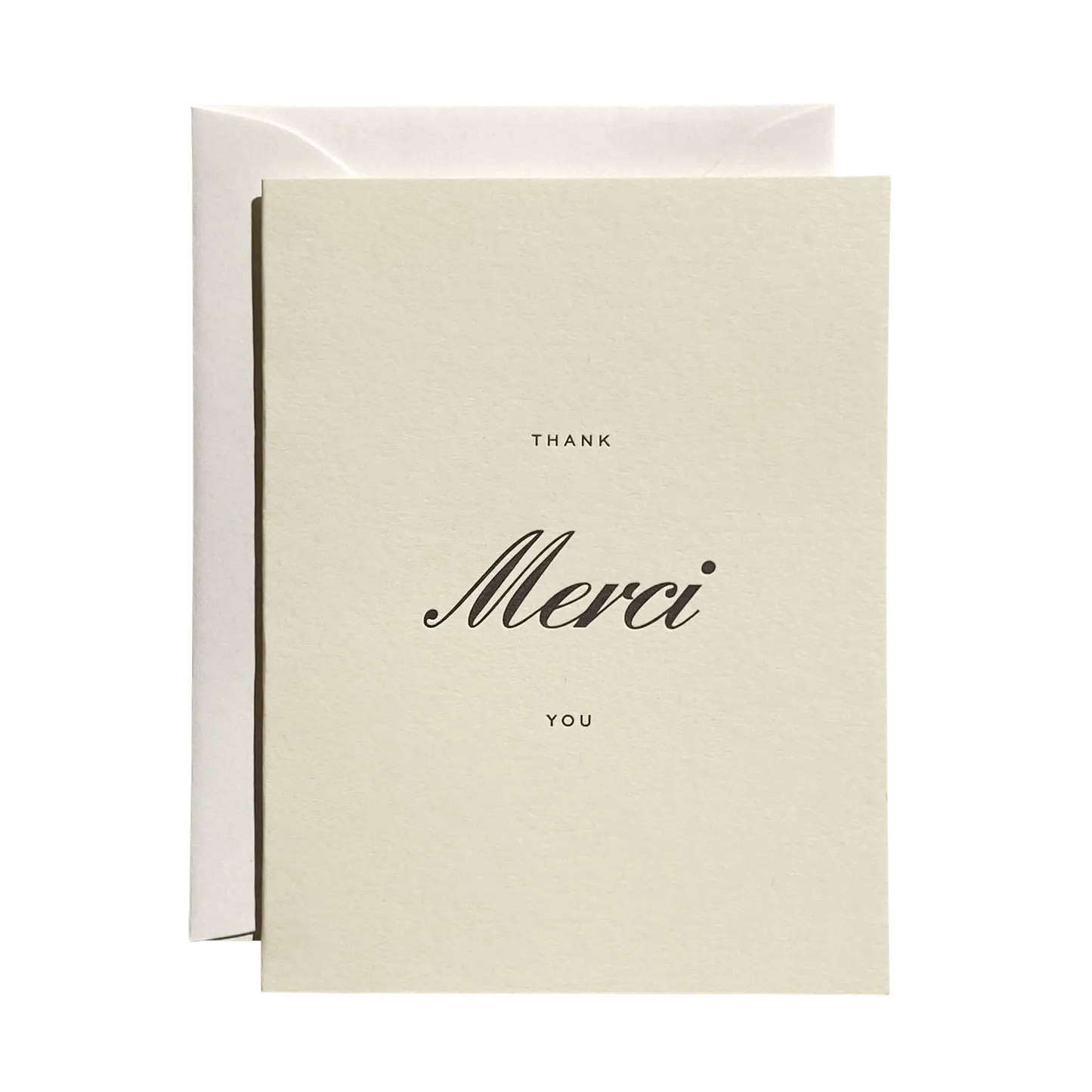 Letterpress Merci Greeting Card