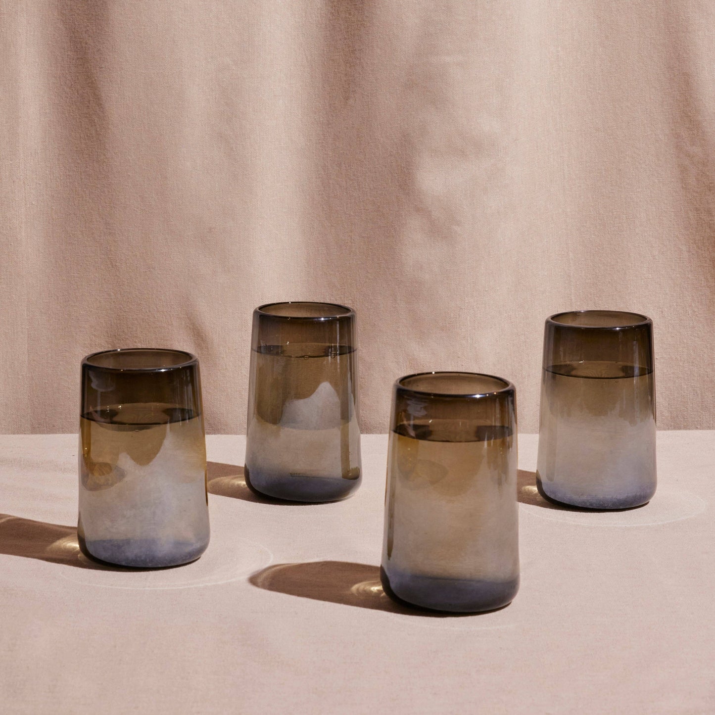 Mario Luster Smoke Glasses (Set of 4)