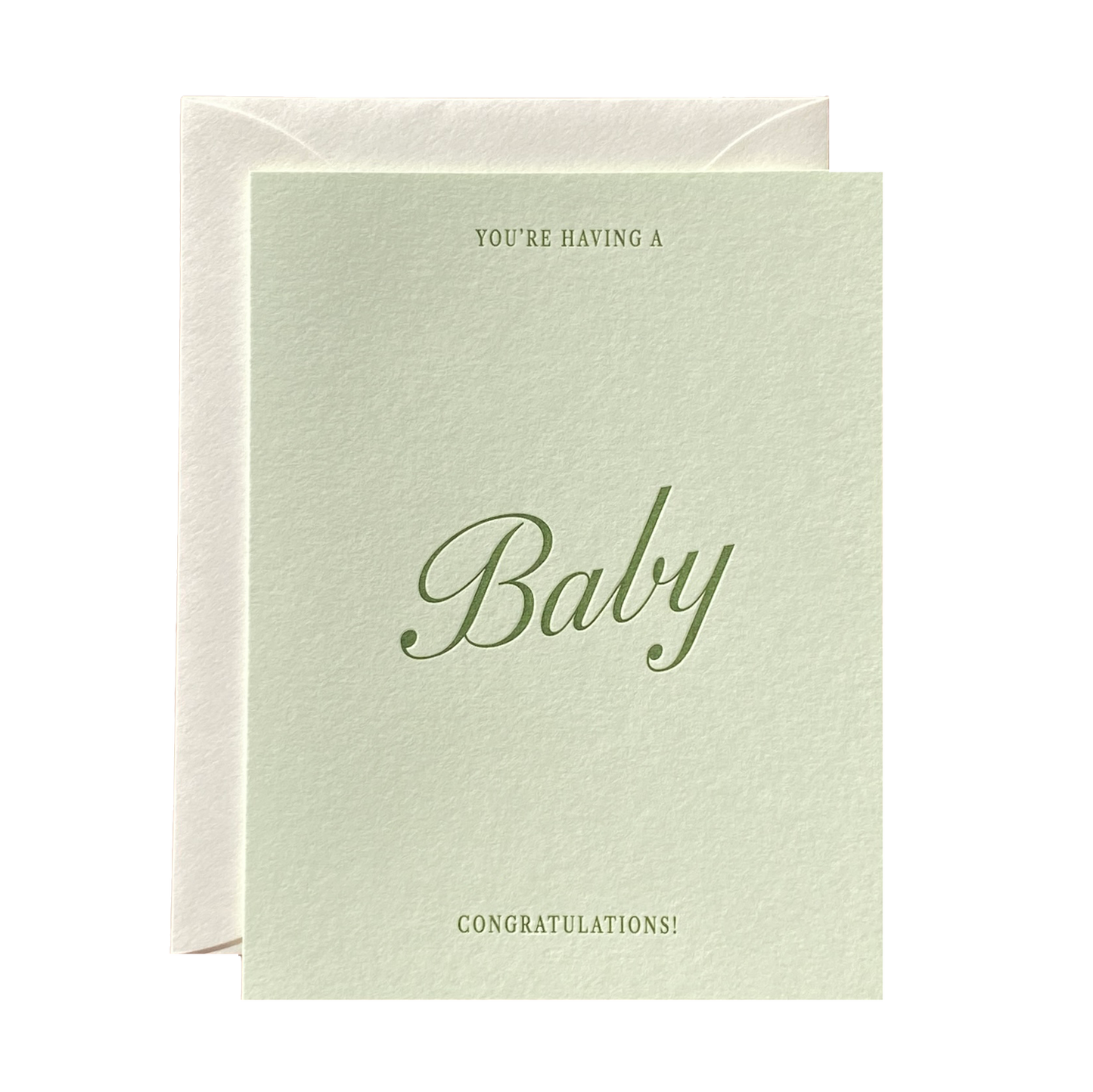 Letterpress Baby Greeting Card