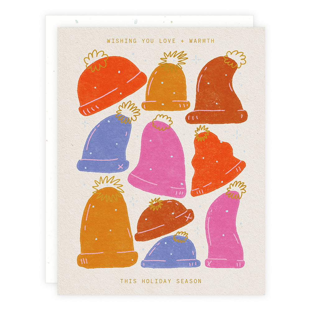 Winter Hats Holiday Greeting Card
