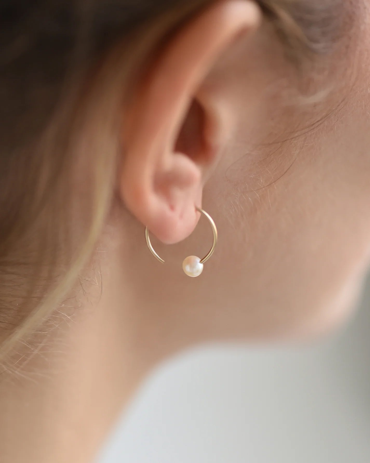 Pearl Threader Hoops