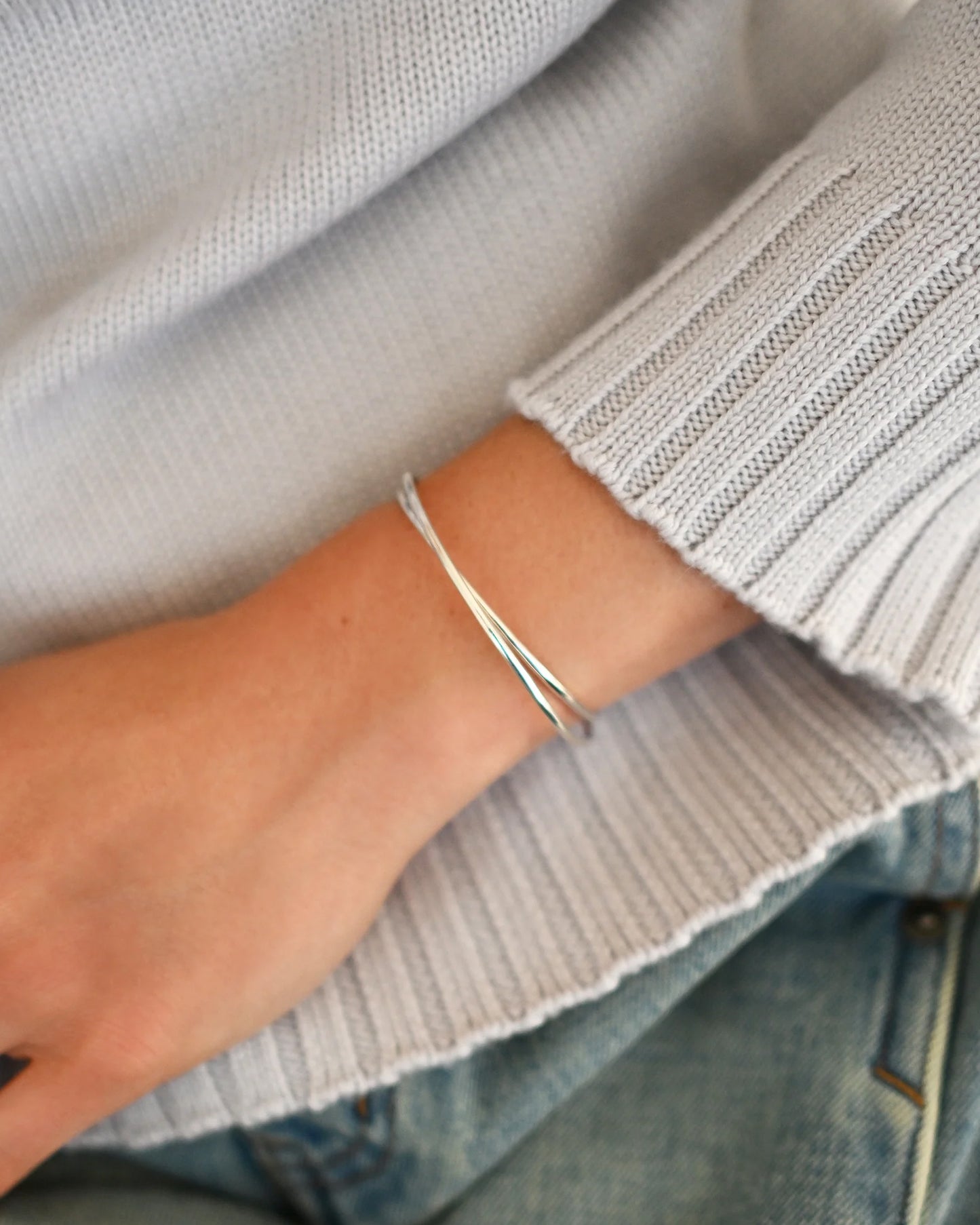 Sterling Silver Layered Cuff
