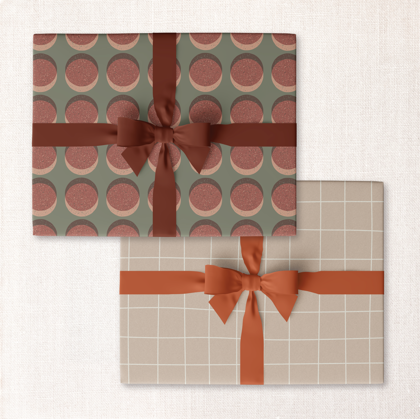 Moonstone + Flannel Double-Sided Wrapping Paper