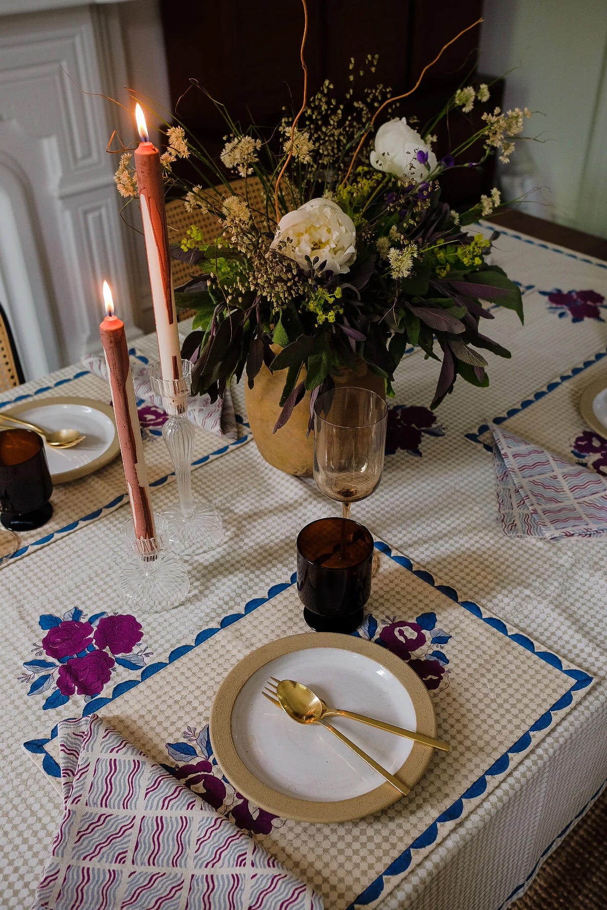 Indira Block-Printed Placemats (Set of 2)