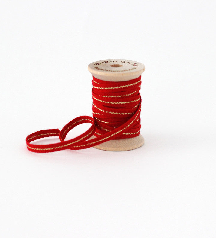 Metallic Line Cotton Ribbon