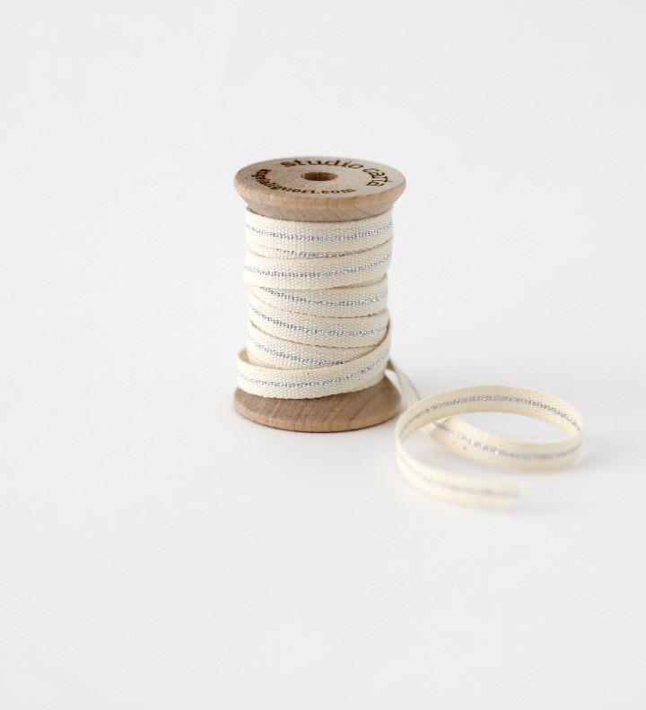 Metallic Line Cotton Ribbon