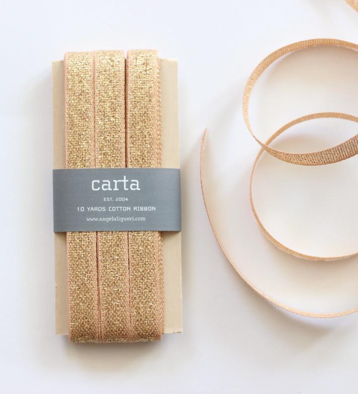 Metallic Loose Weave Cotton Ribbon