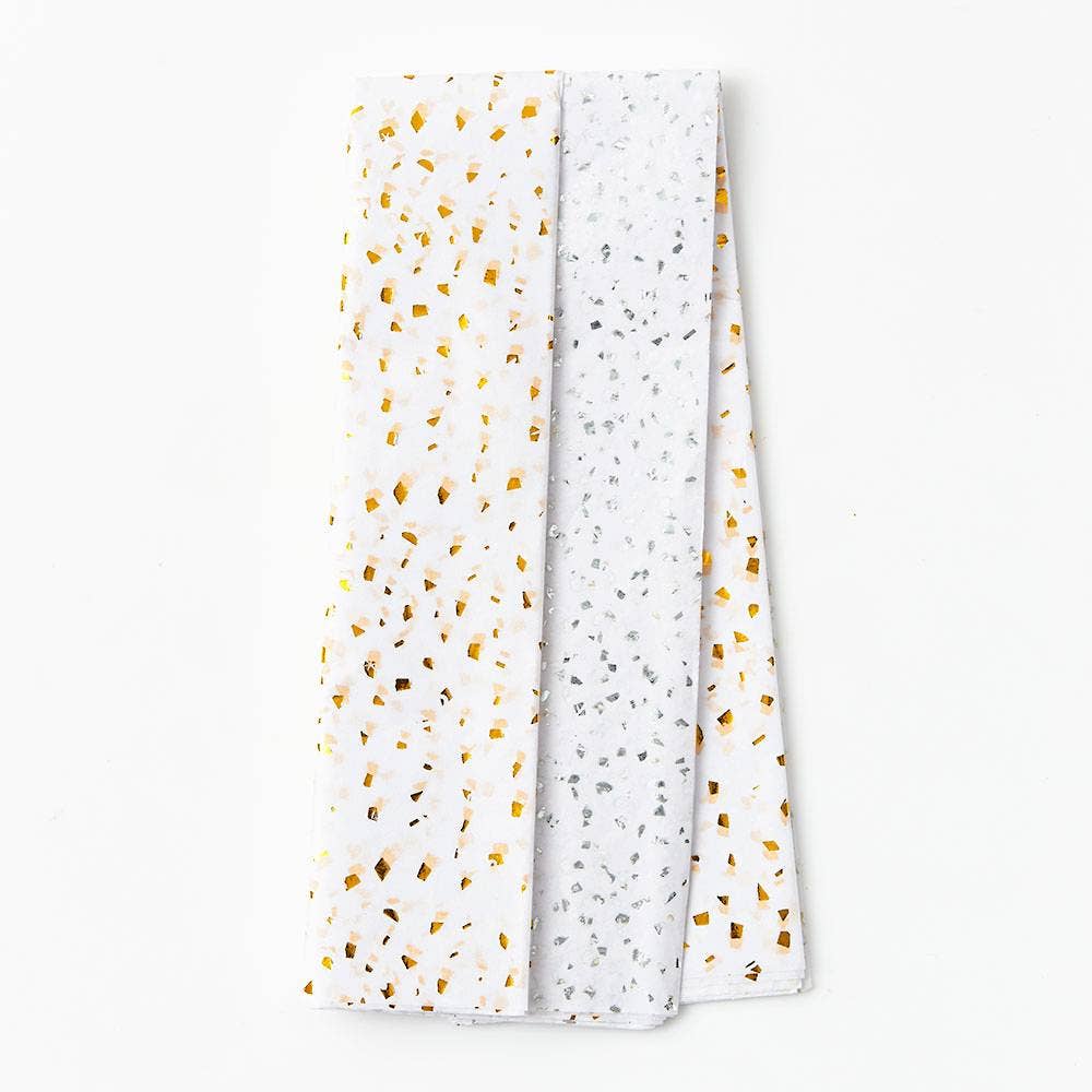 Silver and Gold Fleck Tissue Paper