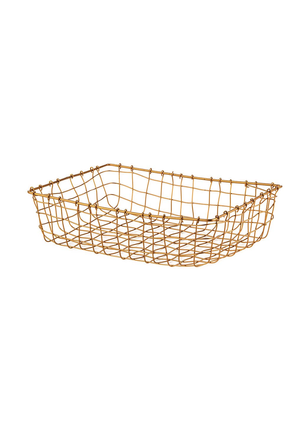 Brass Wire Basket (Rectangle)