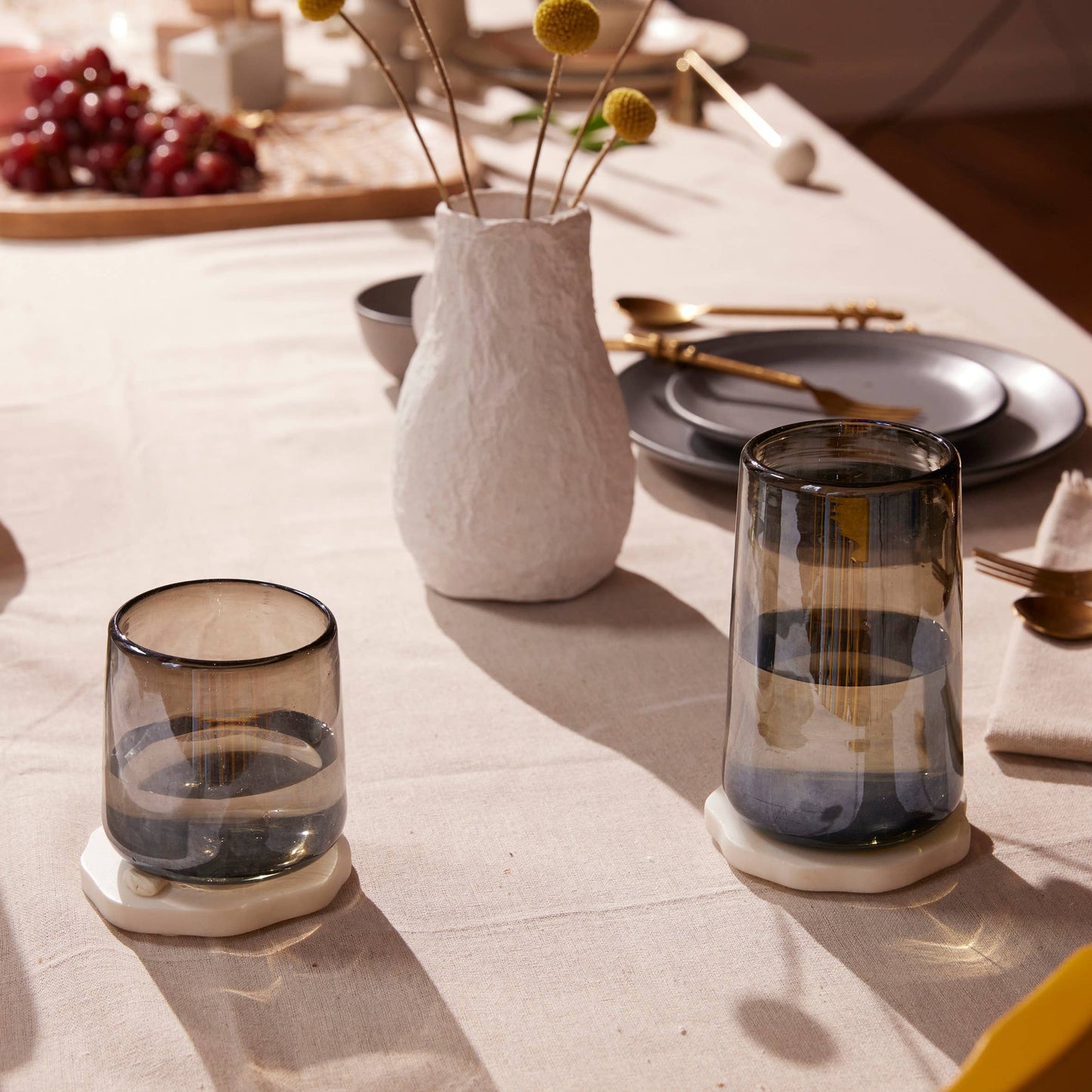 Mario Luster Smoke Glasses (Set of 4)