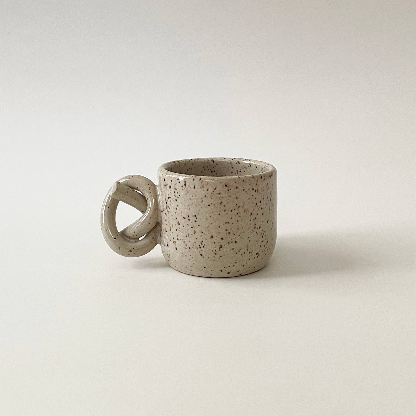Ceramic Knot Handle Espresso Cup