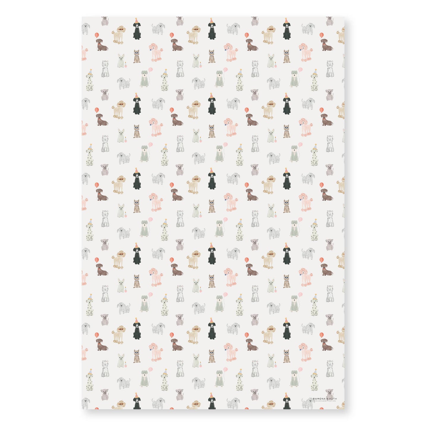 Dog Party Wrapping Paper Roll