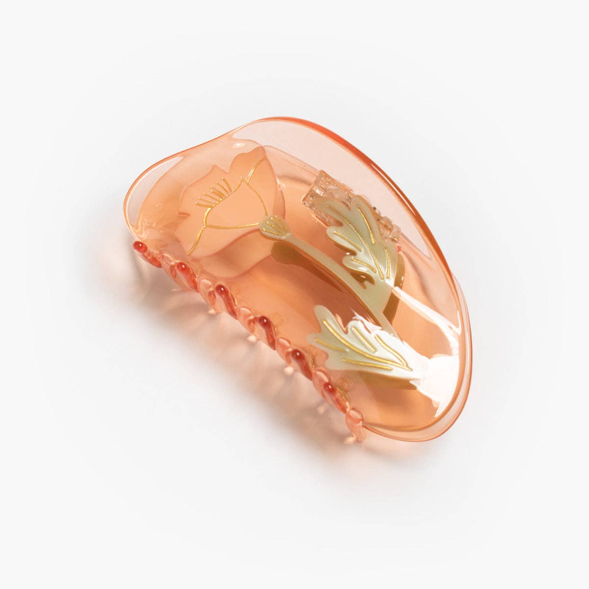California Poppy Flower Hair Claw