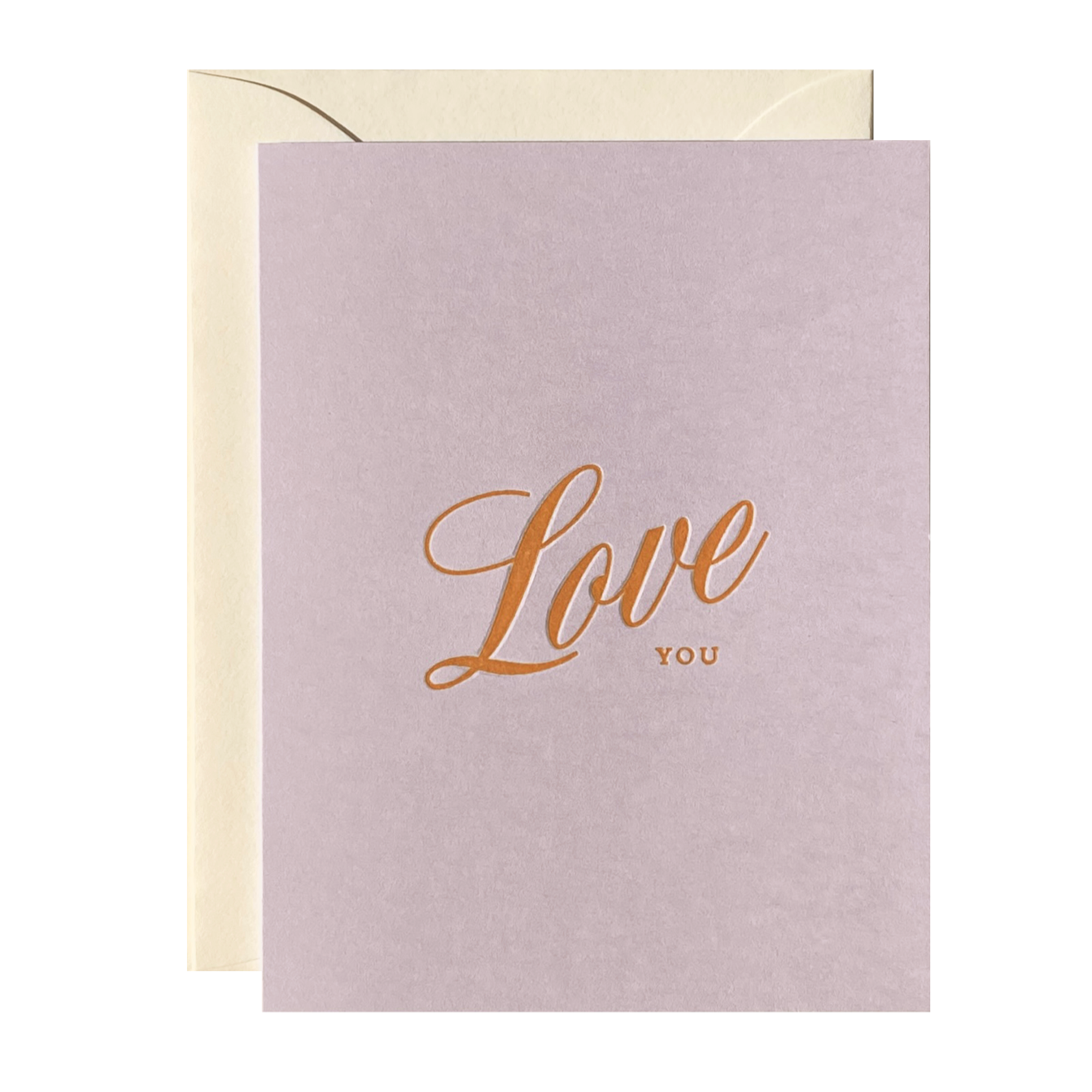 Letterpress Love You Greeting Card