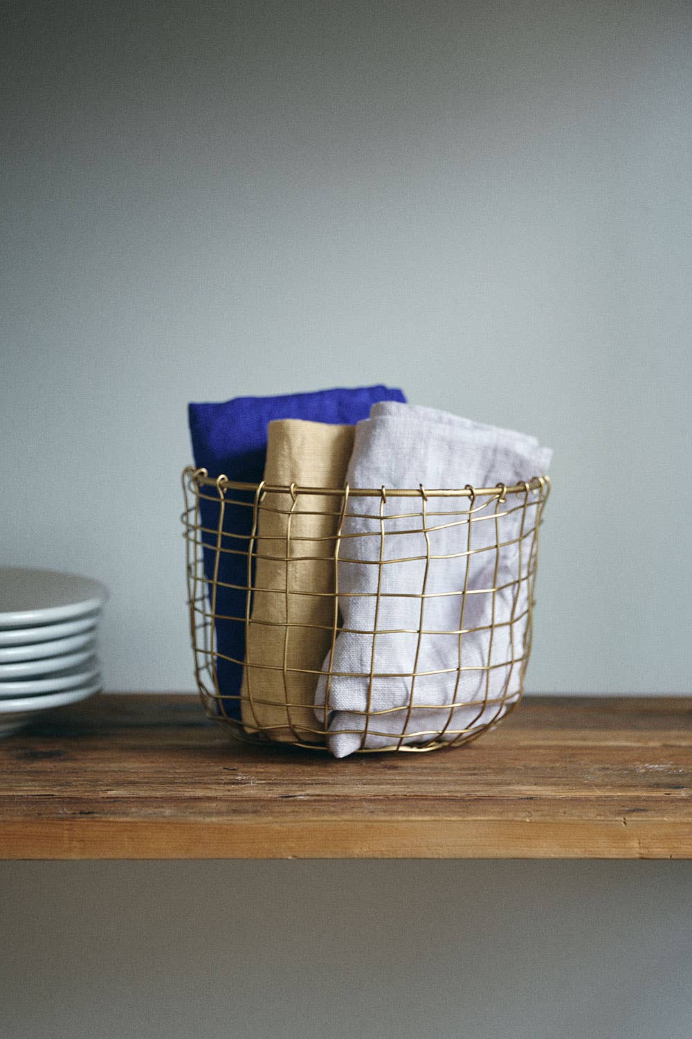 Brass Wire Basket (Round)