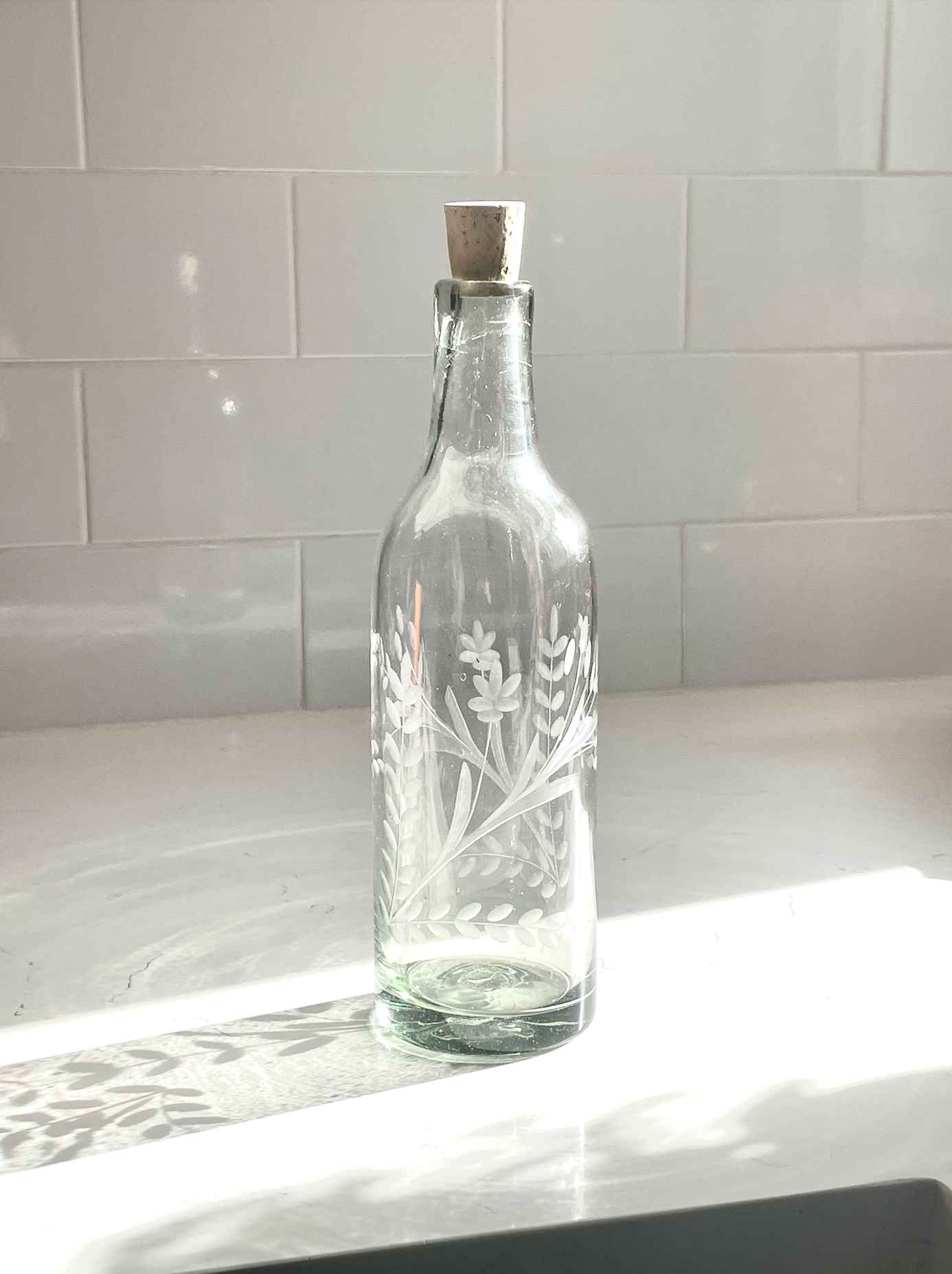 Hand-etched Bottle