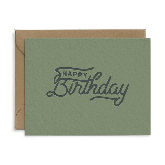 Happy Birthday Letterpress Greeting Card