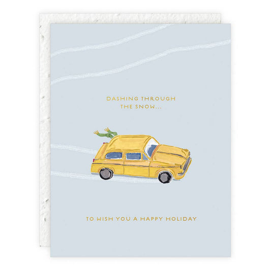 Dashing Through The Snow Holiday Greeting Card