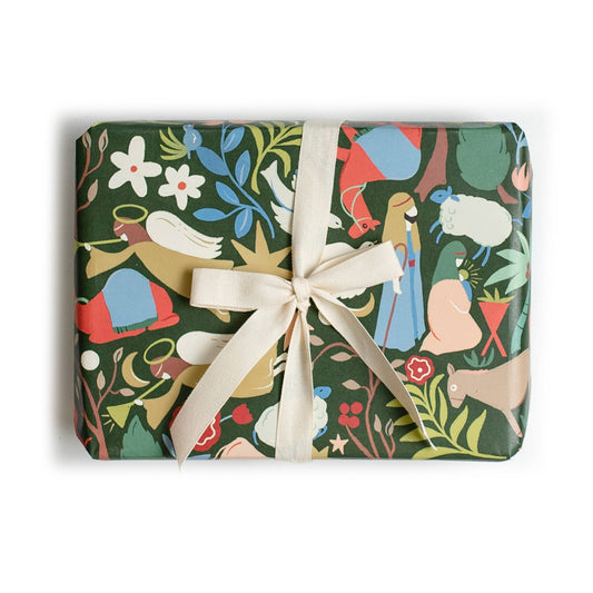 Folk Nativity Wrapping Paper