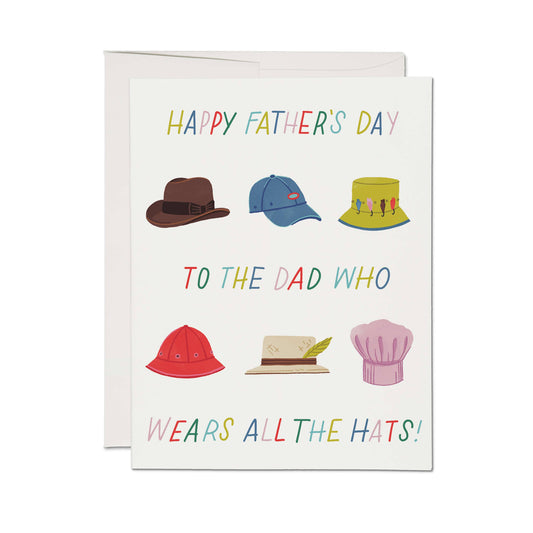 All the Hats Father's Day Greeting Card