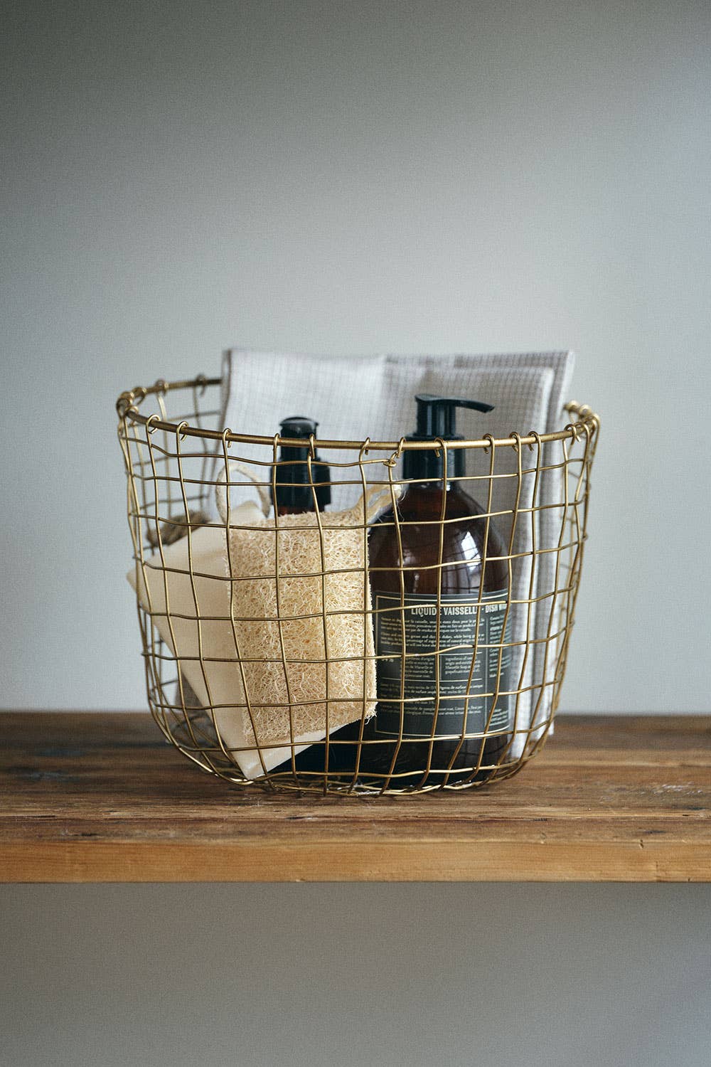 Brass Wire Basket (Round)
