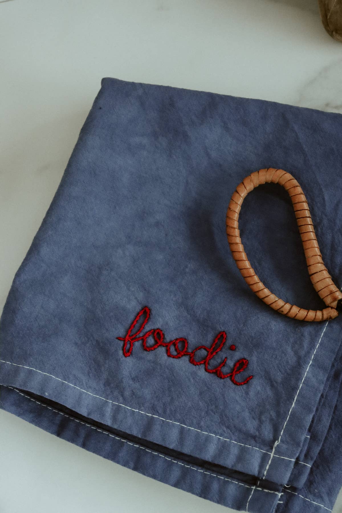 Embroidered Cotton Tea Towel 