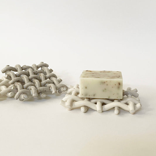 Ceramic Woven Lattice Soap Dish