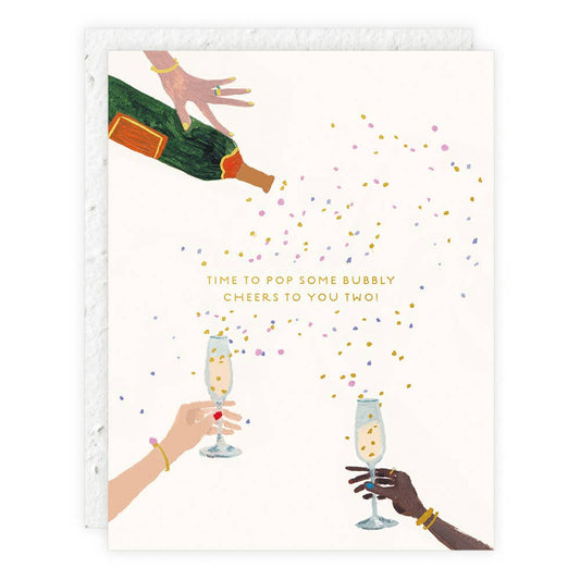 Pop Some Bubbly Wedding Greeting Card