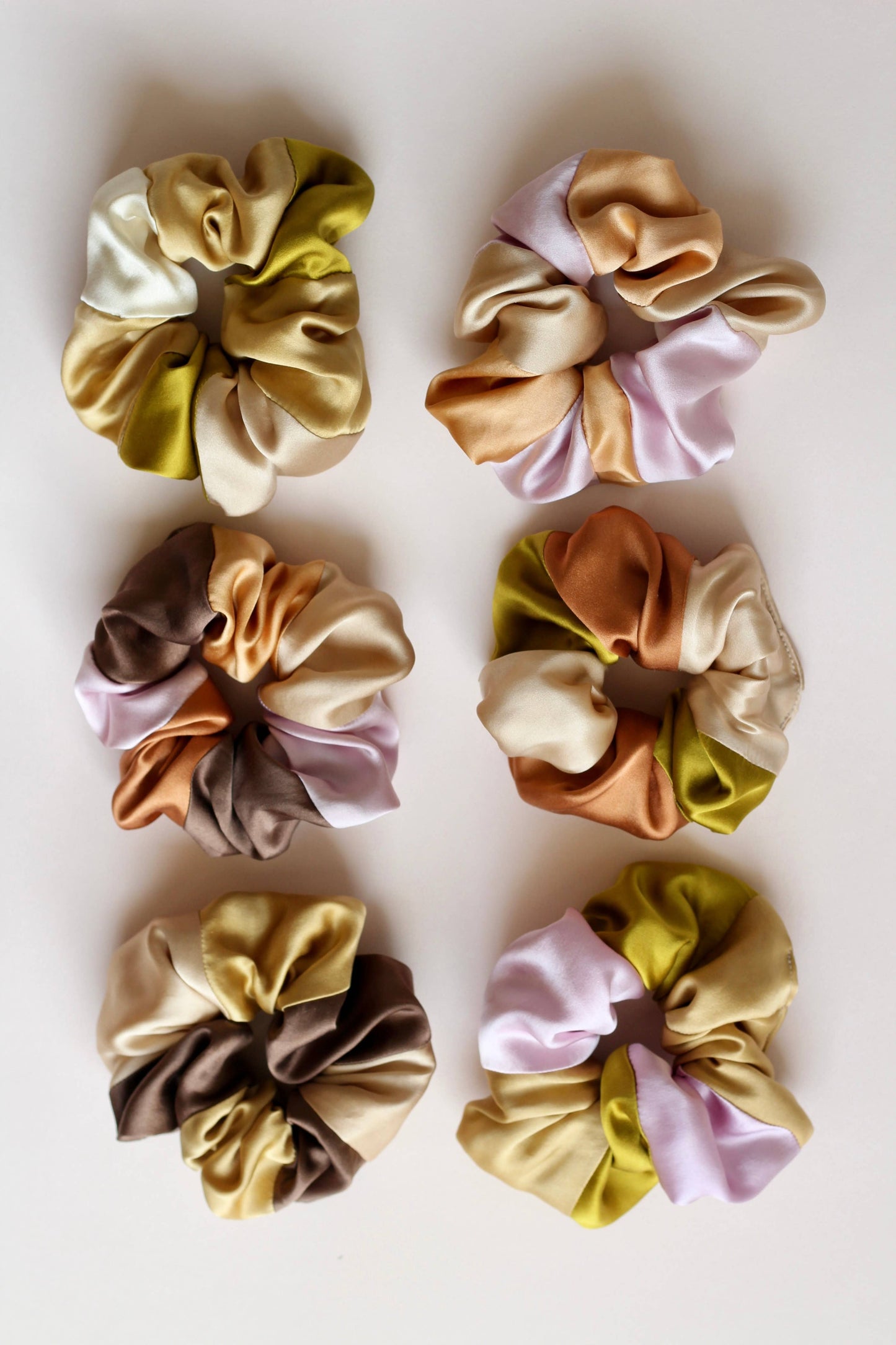 Patchwork Silk Scrunchies
