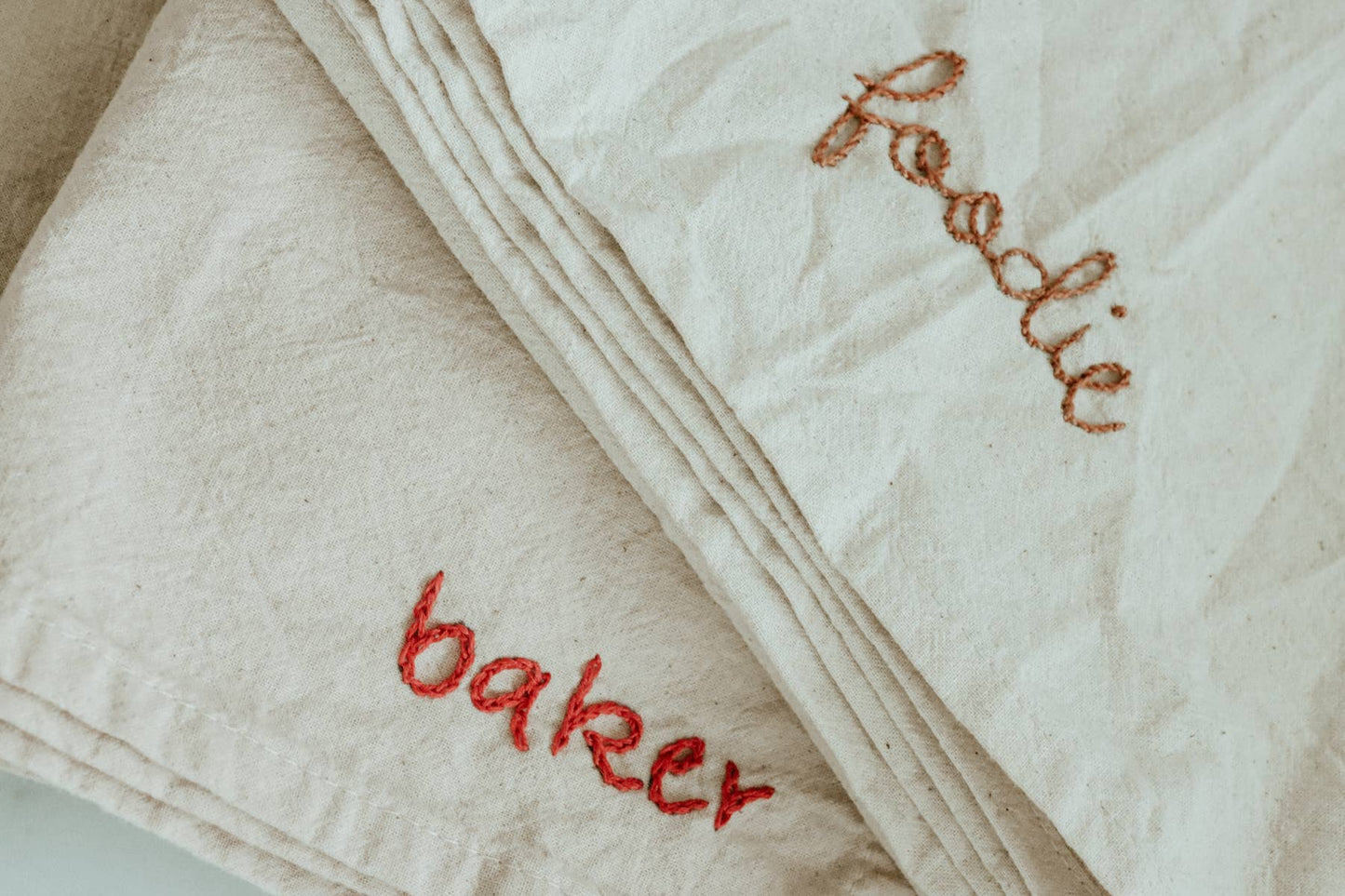 Embroidered Cotton Tea Towel 