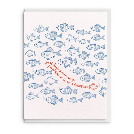 Keep Swimming New Parent Greeting Card