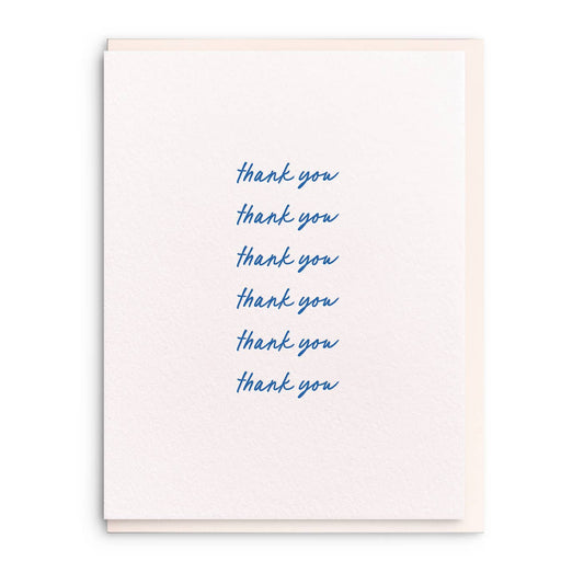 Thank You Script Greeting Card