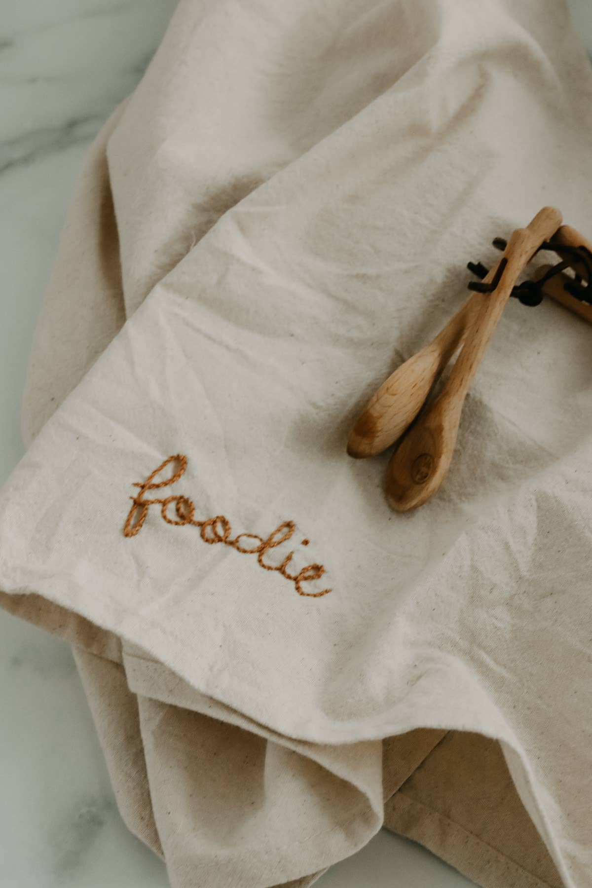 Embroidered Cotton Tea Towel 