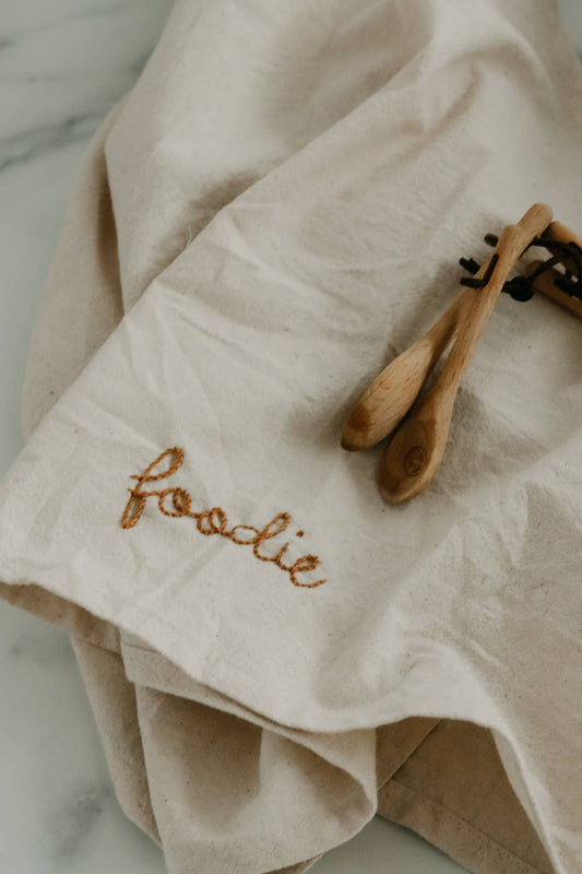 Embroidered Cotton Tea Towel 