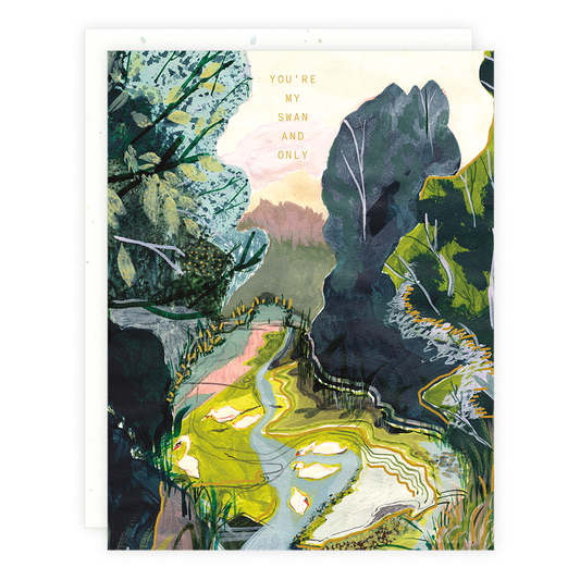 Swan and Only Greeting Card