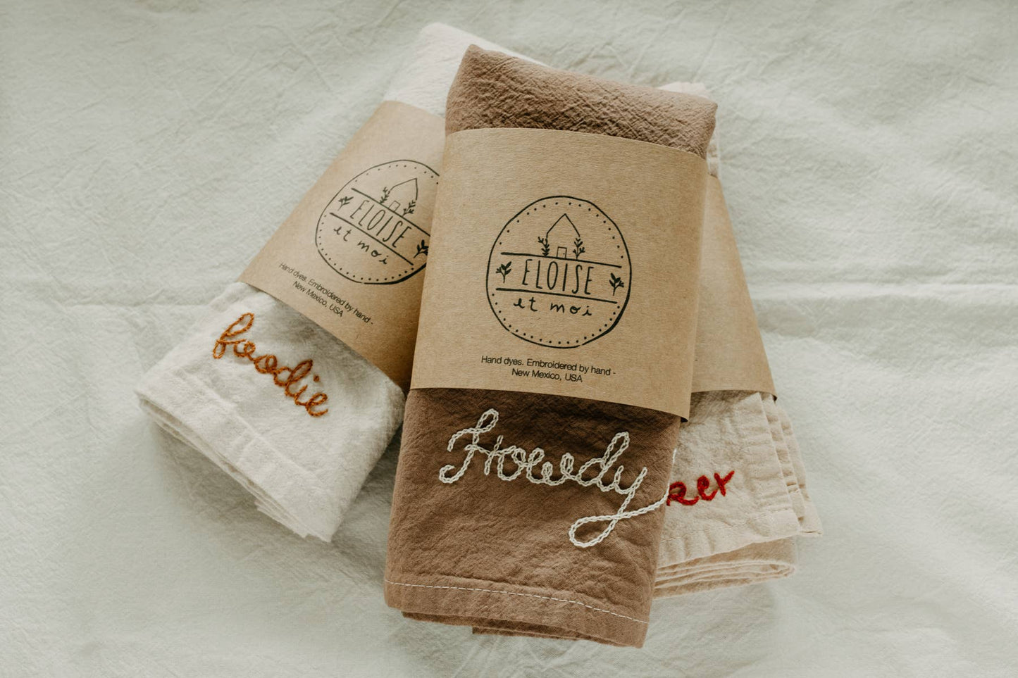 Embroidered Cotton Tea Towel 