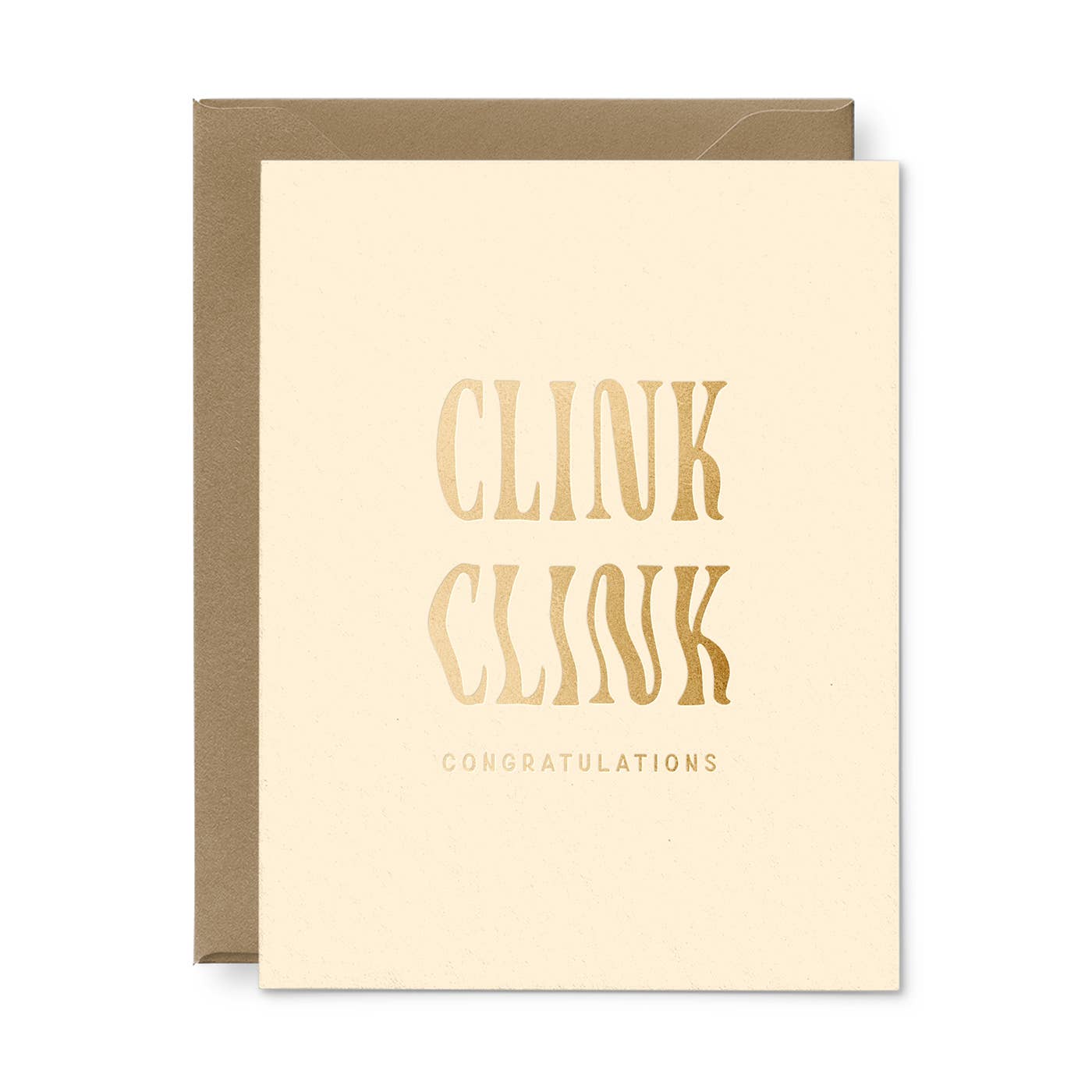 Clink Clink Letterpress Greeting Card