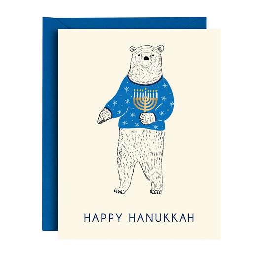 Hanukkah Bear Greeting Card