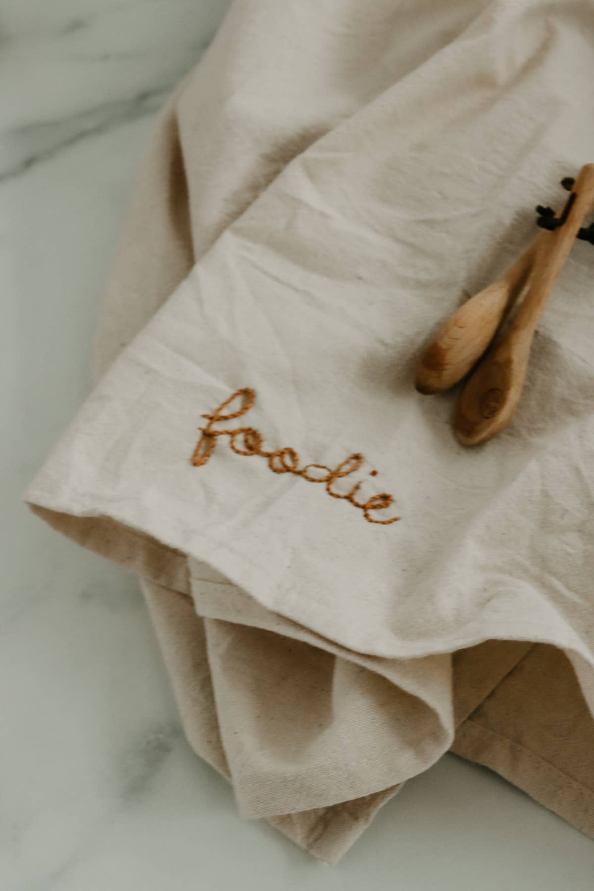Embroidered Cotton Tea Towel 